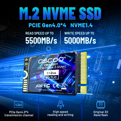 NVMe PCIe Gen4 SSD M.2 2230 Solid State Drive