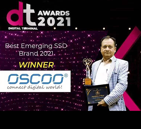 OSCOO Won Best Emerging SSD Brand in India, December 2021