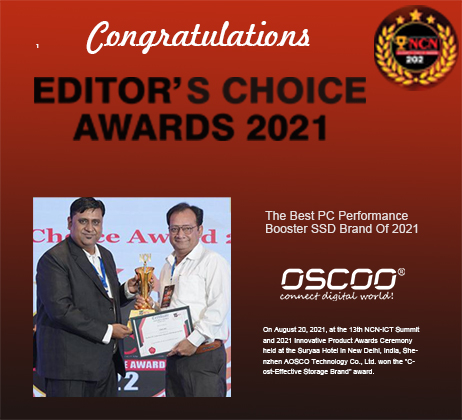 OSCOO Won Cost-effective Storage Brand in India, August 2021